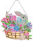 DIY Diamond Painting Osterhasen Ostereier Anhänger Kit Diamant Malerei Osterdeko Handwerk Wandbehang Mosaik Kunst Tür Fenster Ostern Deko Ornament Geschenk (J)