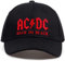 iFii AC/DC Baseball Cap Einstellbare Größe Rock AC/DC Hat Schwarz DJ Hip Hop AC/DC Band Classic Snapback Hat (Rote Buchstaben)