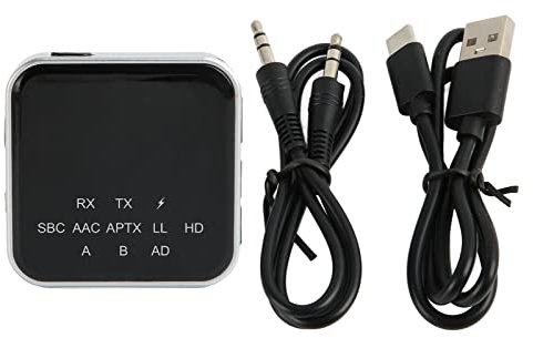 Sender/Empfänger, Multifunktional, 2 in 1 Adapter mit AptX LL, AptX HD, AptX, 5.2 Technologie, Dual Modus, Dual Verbindung, Zeit für TV PC