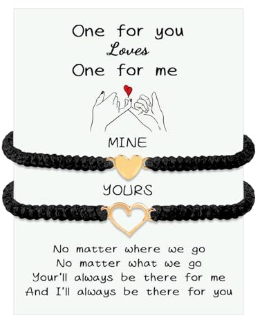 GLLBTPT 2 Stück Mutter Tochter Sohn Armband Herz Matching Bracelets Set | Handgefertigte Gewebte Mother and Daughter Armbänder Verstellbare Seil für Mädchen Junge Mama Geburtstag Geschenke