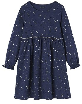 Vertbaudet Festliches Mädchen Kleid mit Glanzsternen