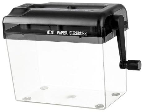 harayaa Handschredder, Papierschredder, Mini Rechnungen, Papierschneidemaschine, Praktischer Und Langlebiger Notizen Aktenvernichter Im A4 Format, Schwarz