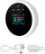HUIOP Detector de fugas de gas WiFi Alarma de gas para el hogar APP Monitor Temperatura Reloj despertador Pantalla para el hogar Cocina Camper Remolque RV Aviso de voz Pantalla LCD a color Cocina,comb