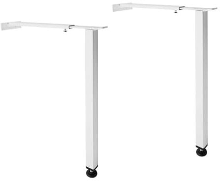 Inbagno Coppia Piedini Regolabili per lavatoio in Ceramica, Portata Fino a 70 kg, Altezza 41-43 cm e Staffa a Muro con Lunghezza 26-42 cm