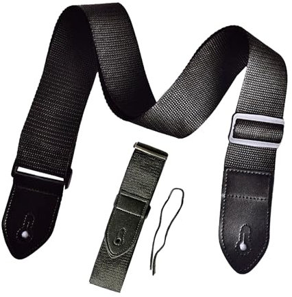 Yerozhui Tracolla per Chitarra elettrica, acustica, basso e ukulele - Regolabile per Adulti e Bambini - Comfort e Durabilità con Pelle in Microfibra