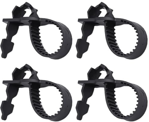 4 PCS Garden Ties, Plant Support Ties, Garden Tying Tools, Fishbone Ties, Straightening Ties for Large Shrubs, Trees and Flowering Plants (Black)