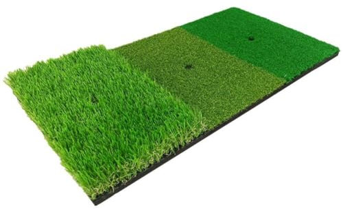 Tsffae Foldable Golf Hitting Mat Golf Practice Mat Durable Golf Artificial Grass Practice Mat Portable Golf Training Aids Accessories for Indoor Outdoor
