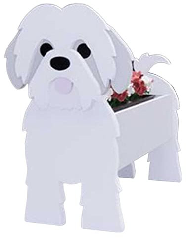 YANXIR 3D-Blumentopf in Hundeform, kreativer Pflanzenbehälterhalter in Cartoon-Optik, Statuen für den Außenbereich, Blumentöpfe für den Garten