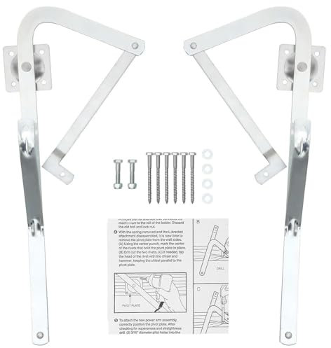 Vriusi Loft Ladder Hinge Kit, Hinge Arms for Loft Ladder - Hinge Arm Set Stair Hinges - Attachment for Loft Ladder Parts, Arms