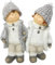 Dadeldo Living & Lifestyle Dekofigur Winterkinder Paar Creme 25cm Weihnachtsdeko