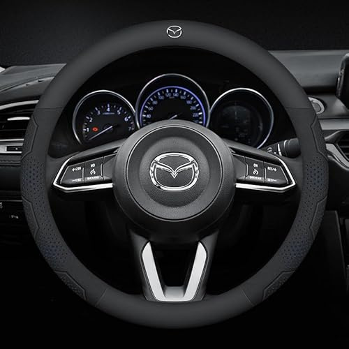 SUGNAYS Auto Lenkradbezug, für Mazda CX-5 cx5 3 6 cx-9 cx9 CX-3 Speed 3 5 Mode Anti-Rutsch Schweißabsorbierende Atmungsaktive Auto Innenraum Lenkrad SchutzhüLle,A
