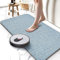 Upgraded Thin Bathroom Rugs, Bath Mat Super Absorbent, Bath Rugs Rubber Backing Non-Slip, Quick Dry Machine Washable, Cozy Cloth Bathroom Mat fit Under Door/Sink/ Bathtub/Area Rug Sets 17''x27''-Blue