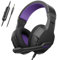 NUBWO U3 Gaming Headset with Mic for PC, PS4, PS5, Xbox1, Mac, Switch, Wired Over-Ear Gaming Headphones with Mic Clear Call, Lightweight & in-Line Control-Purple