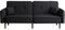 habitat et jardin Umwandelbares gerades Sofa Caspian – Schwarz
