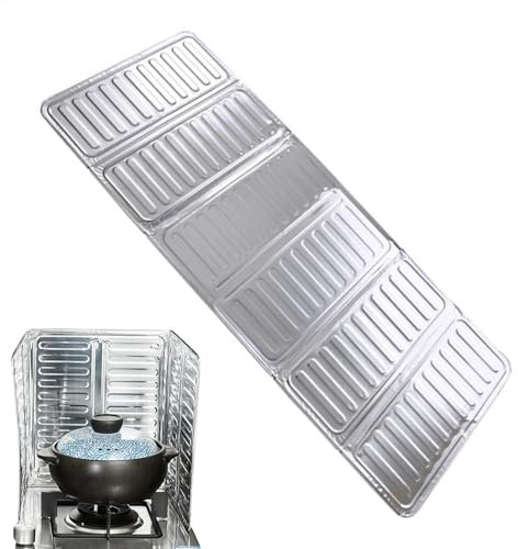 LearnLyrics Herd-Öl-Schallwand, Faltbarer Spritzschutz |. Klappbarer Fett-Spritzschutz für Herd – Koch-Spritzschutz, hitzebeständiger, effizienter Öl-Rückwand für Küche, Wandschutz, Camping