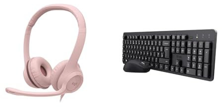 Logitech H390 Wired Headset & Trust Ymo II Silent Wireless Keyboard