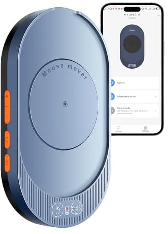 VAYDEER Mouse Jiggler with App Control, Adjustable Timer, Noiseless, Blue