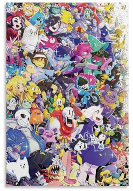 HDFECMK Undertale Poster, Wandkunst, ästhetisches Leinwandbild, Poster, Vintage-Malerei für Zimmer, 30 x 45 cm, ungerahmter Stil