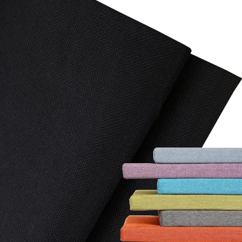 ELYSYSRL 5cm Dicke Sitzkissen Bank Bezug, Ersatzbezug für Sitzauflage, Leinen Bezug für Bankauflage Bankkissen, Gartenbank Auflage Outdoor Bezug, Waschbare Sitzauflage Kissenbezug(Schwarz,110x55x5cm)