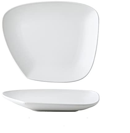 Platos para la cena Plato de cena de cerámica for el hogar, cocina, restaurante, cafetería, plato de postre, plato de cena regular, plato de cena irregular, plato plano blanco, plato hondo Platos para