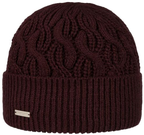 Seeberger Landesta Umschlagmütze Strickmütze Damenmütze Wintermütze Beanie Damen - mit Umschlag, Futter Herbst-Winter Winter