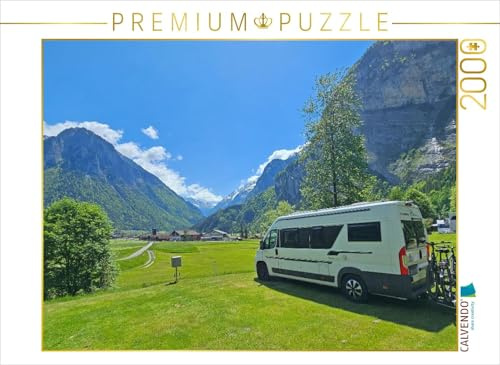 CALVENDO Puzzle Campingplatz Aareschlucht | 2000 Teile Lege-Größe 90 x 67 cm Foto-Puzzle für glückliche Stunden