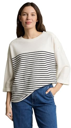 TOM TAILOR Damen T-Shirt mit Streifenmuster