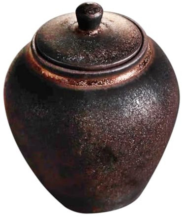 TIDTALEO Tarro de de Cerámica Vintage Japonés con Tapa Contenedor Práctico para y Bolsitas Accesorio de Cocina Elegante y Funcional