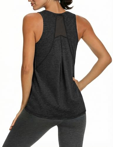 Gyabnw Sport Tank Top Damen Sporttop Ärmellos Laufshirt | Lockere,Hohe Elastizität,Leicht,Atmungsaktivität,Schweißableitend,Laufshirt Für Fitness Yoga Laufen und Outdoor