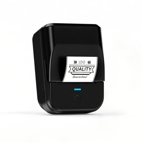 TYPONOS PM240 Etikettendrucker mit 1 Etikettenbändern,Wiederaufladbar Label Printer,Labeldrucker,Sticker Drucker,Etikettiergerät mit Mehreren Vorlagen für Geschäft Büro Schule Heim