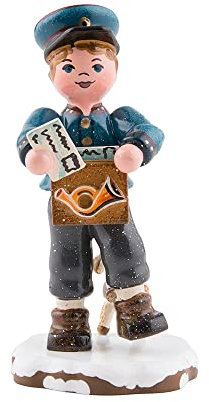 Hubrig-Volkskunst Winterkinder Postbote * Höhe 8cm