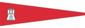 Buddel-Bini Hamburg Langwimpel 150x30cm Flagge Fahne