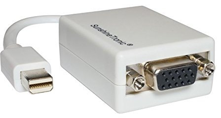 SunshineTronic Adapter Kompatibel für Mini DisplayPort (Thunderbolt) auf VGA für MacBook Pro Air Mac, Microsoft Surface Pro / Pro2 / Pro3