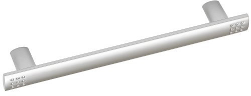 SIRO Möbelgriff Bad-Honnef, Modern, Druckguss chrom matt, 162 mm x 24 mm x 15 mm, LA 128 mm, 1313-162ZN2