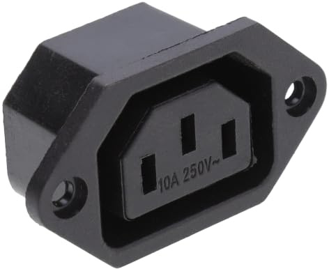 kenable IEC C13 10A 250V Chassis Panel Mount Socket Solder Termination Adapter