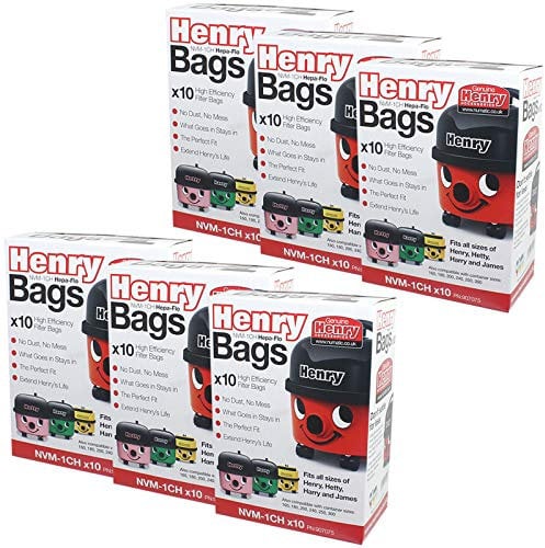 Original Numatic NVM-1CH Henry Hoover Cleaner Bags Hepa-Flo (6)
