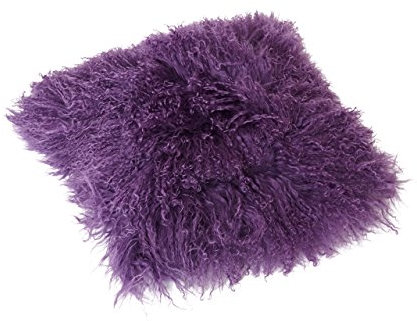 Reissner Lammfelle Tibet Lammfell Kissenbezug langflorig 40x40cm JAY17 Farbe lila/blau