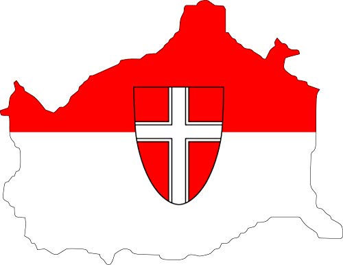 Werbetechnik Sotirios Papoutsis Auto Aufkleber Wien Österreich Bundesland Sticker Konturgeschnitten (ca 11 cm)