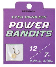 Drennan Eyed Barbless Power Bandits 10 To 8lb Qty 8