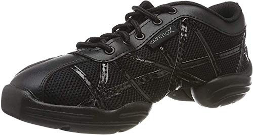 Capezio Damen Websneaker Sneaker, Schwarz (black/patent), 38.5 EU