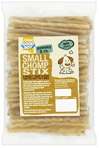Good Boy - Small Rawhide Chomp Sticks - Dog Chews - Made From 100 Percent Natural Hide - Pack of 100 - Dog Treats Natural