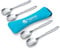 Tapirus Stainless Steel Classic Sporks Set of 4 - Save Space When Camping, Hiking or Backpacking - Heavy Duty Fire Proof Metal Tool - Long Handled, Reusable and Extra Light for Travel - with Case