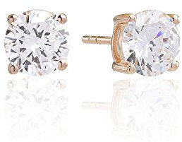 SIF Jakobs Damen-Ohrstecker Silber vergoldet SJ-E7MMRD-CZ(RG)