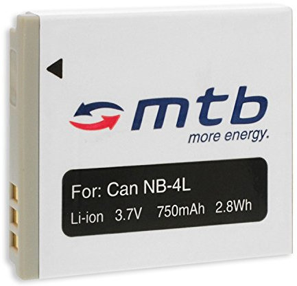 Batterie NB-4L pour Canon IXUS 30, 40, 50, 55, 60, 65, 70, 75, 80 is, 100 is...Voir liste!