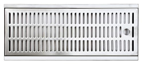 ich-zapfe.de Tropfschale für Bars 700x300x27, Hochwertiges Edelstahl Tropfblech für Zapfanlagen und Theken, Perfekte Tropfschale zum Einlassen für Bierkühler und Bierzapfanlagen, Bar Drip Tray Premium