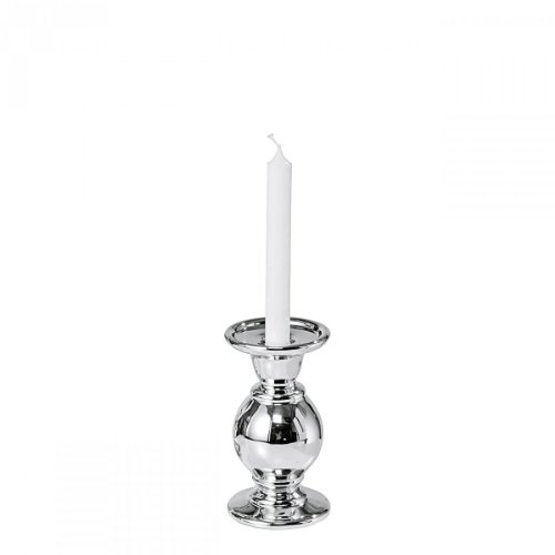 Kerzenständer, Kerzenhalter Adelia in Silber aus Dolomit, 1 Stück, Höhe ca. 25 cm