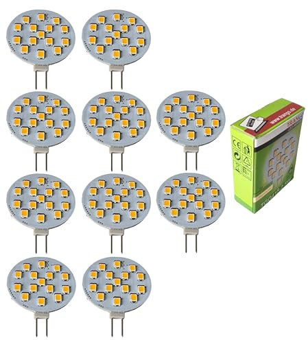 Trango 3er Set G415-2.5 * 3 LED Leuchtmittel G4 2,5W = 25W herkömmlichen Leuchtmittel, 250 Lumen, 3000K Warmweiß, 12V AC/DC LED Lampe für Möbel Einbaustrahler, Schrankleuchte, Deckenleuchte