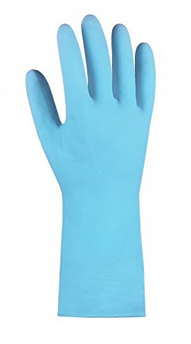 Texxor 2225® Haushalts-Handschuhe 10 Paar Naturlatex, blau, Arbeitshandschuhe, Größe:10 (XL)