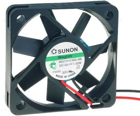 Sunon Ventilador 50 x 50 x 10 mm me50101 V1 de A99 DC 12 V 5500 U/min 31dba Vapo, 2 hilos de
