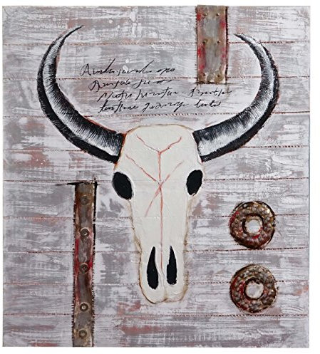 Ölgemälde Stier, 100% handgemaltes Wandbild 3D-Bild Gemälde XL, 100x90cm